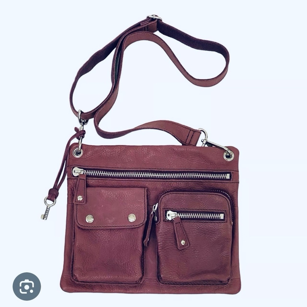 Fossil Mulberry Leather Crossbody Bag